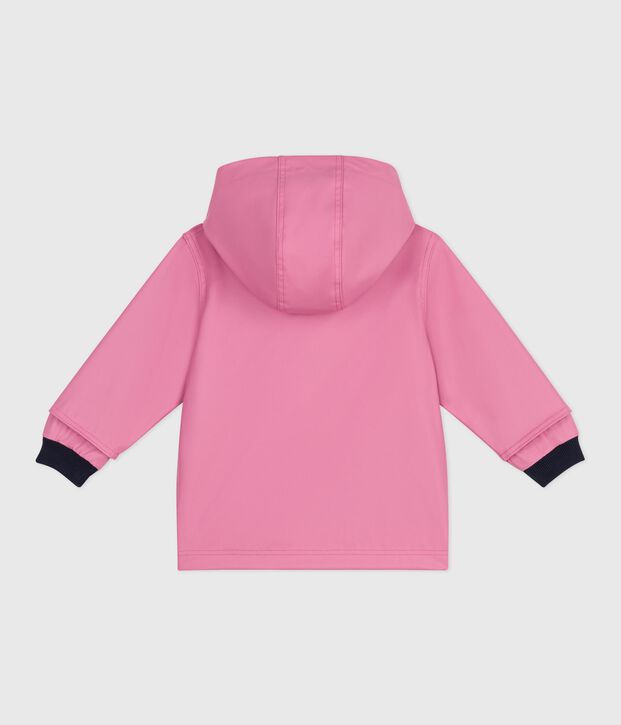 Ikonische einfarbige Baby-Regenjacke rosa