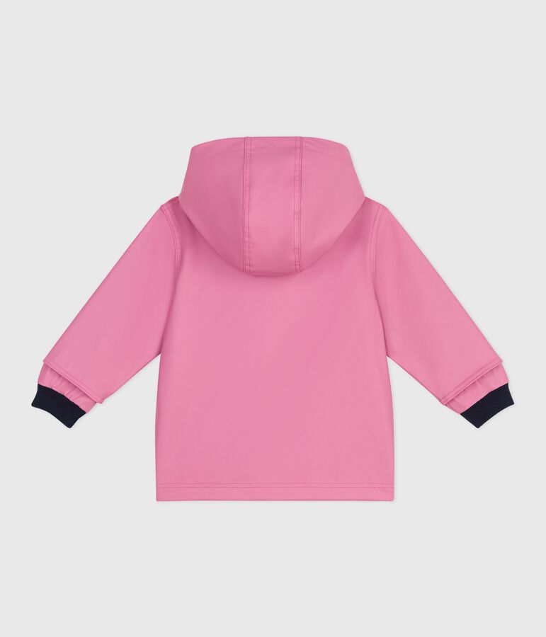 Ikonische einfarbige Baby-Regenjacke rosa