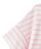 Kurzärmeliges Damen-Streifenshirt aus Jersey weiss MARSHMALLOW/rosa BABYLONE