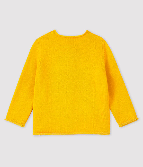 Langärmeliger Baby-Cardigan für Mädchen gelb BOUDOR