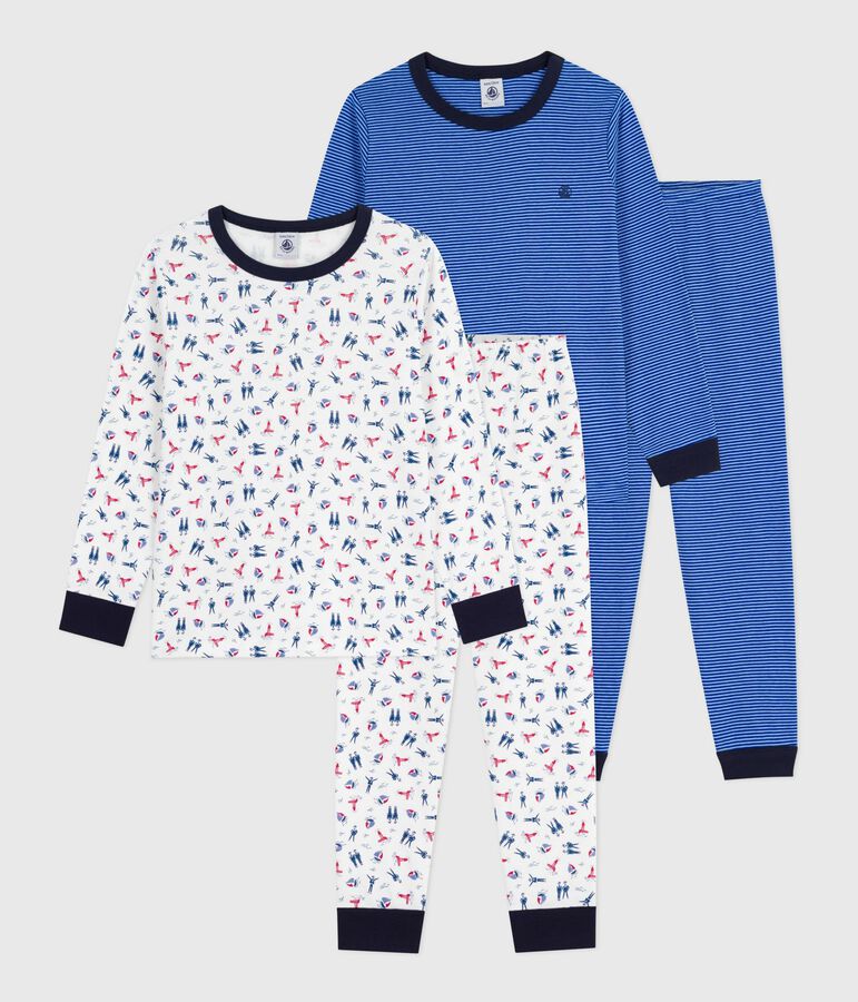 Set Kinder-Pyjamas aus bedruckter Baumwolle vielfarbig