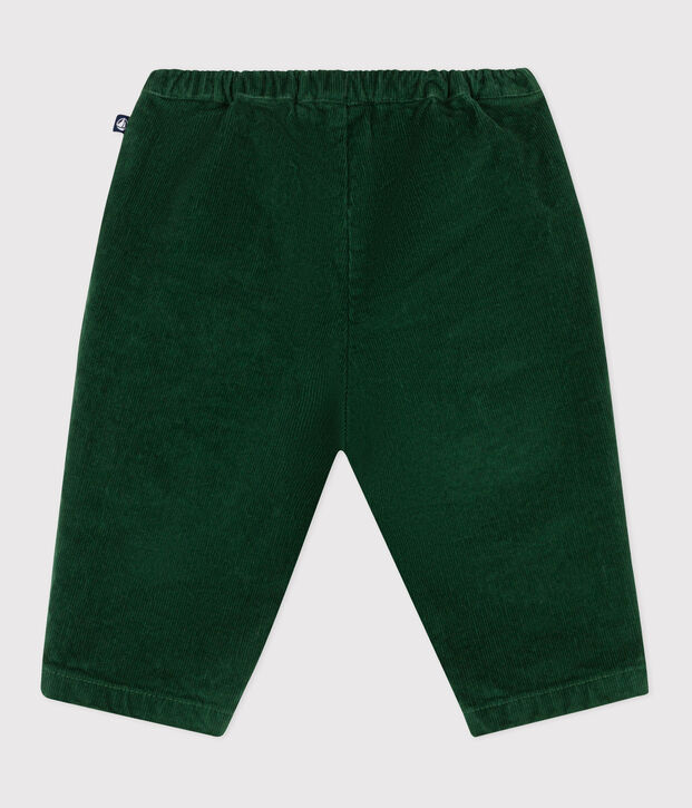 Baby-Hose aus einfarbigem Fein-Cord gr&uuml;n