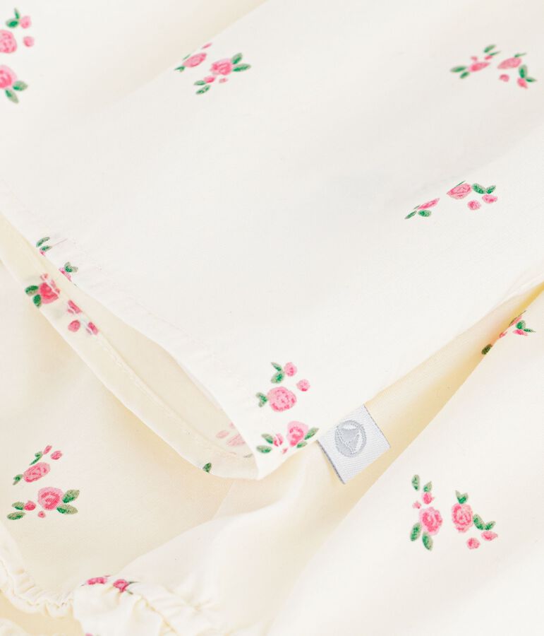 2-teiliges Baby-Set aus Baumwolle, Bluse und Bloomer mit Blumenmuster MILK/ MULTICO