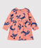 Babykleid aus Molton mit Tier-Druck rosa PAPAYE/ MULTICO