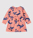 Babykleid aus Molton mit Tier-Druck