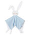 Baby-Kuschelhäschen aus Rippstrick blau ACIER/weiss MARSHMALLOW