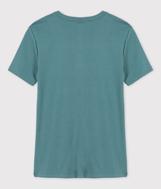 Eng anliegendes T-Shirt mit Rundhalsausschnitt aus Baumwolle für Damen grün BRUT