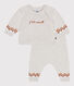 2-teiliges Baby-Set aus Wollstrick mit "P'tit Cœur"-Motiv