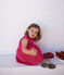 Ärmelloses Babykleid aus Leinen rosa DELHI