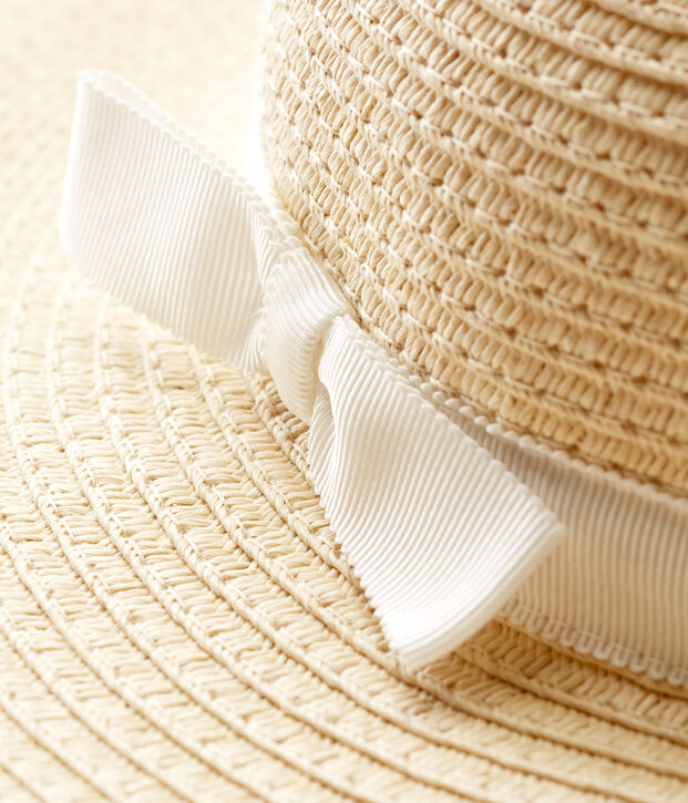 Babystrohhut f&uuml;r M&auml;dchen rosa