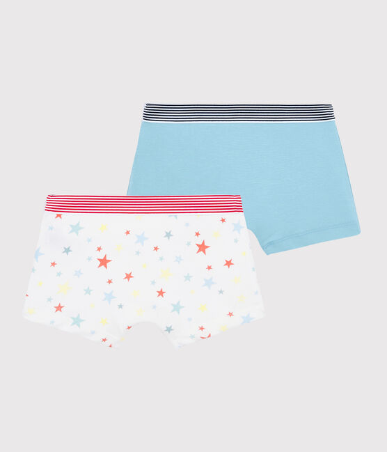 2er-Set Boxershorts aus Bio-Baumwolle mit bunten Sternen für Jungen variante 1