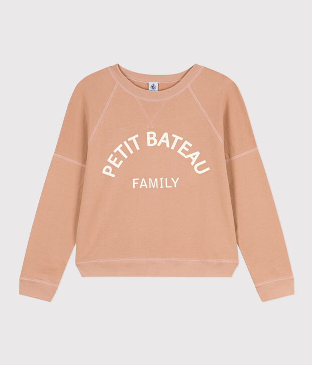 Sweatshirt aus Baumwolle f&uuml;r Damen beige
