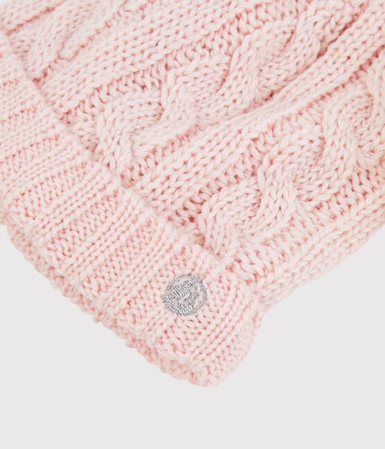 Kindermütze für Mädchen rosa MINOIS/ ARGENT