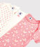 3er-Set kurzärmeliger Baby-Bodys mit frühlingshaftem Print für Mädchen variante 1
