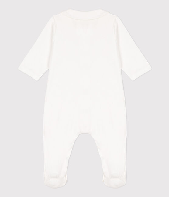 Strampler aus Baumwolle mit kleinem Herz weiss MARSHMALLOW