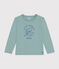 Langärmeliges Kinder-T-Shirt aus feinem Jersey für Jungen grün PAUL