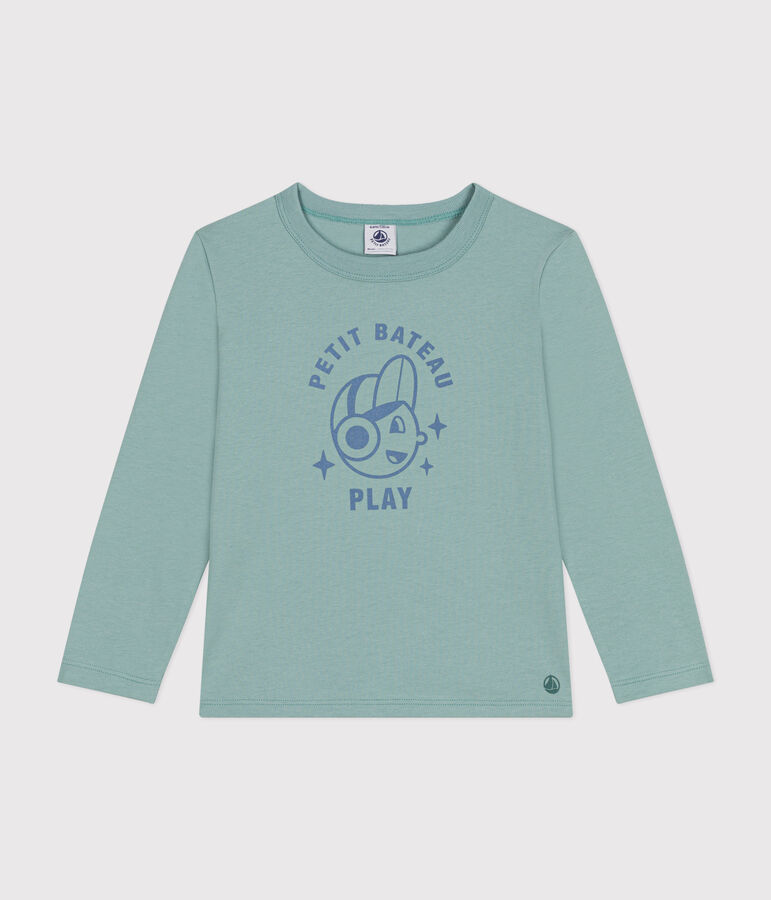 Lang&auml;rmeliges Kinder-T-Shirt aus feinem Jersey f&uuml;r Jungen gr&uuml;n