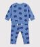 Baby-Set Sweatshirt und Hose aus Baumwolle mit Tiermotiv blau/vielfarbig