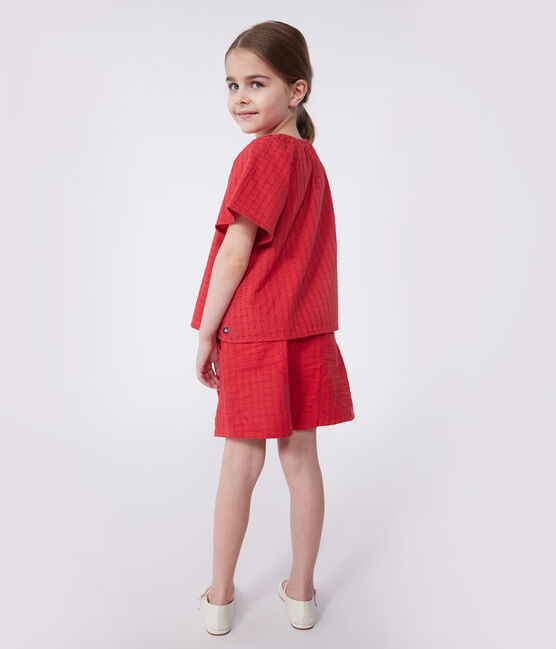 Kurzärmelige Kinder-Bluse mit Blumenmuster SPI