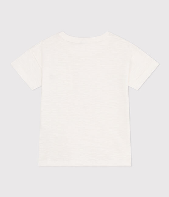 T-Shirt aus geflammtem Jersey Kinder/Jungen weiss MARSHMALLOW