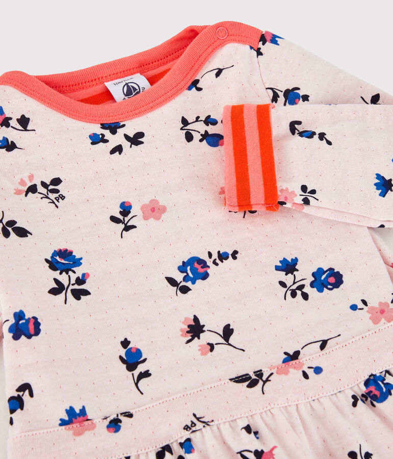 Baby-Kleid aus Baumwolle f&uuml;r M&auml;dchen orange/orange