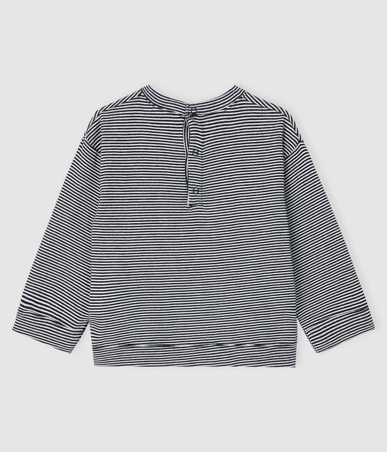 Baby-T-Shirt für Jungen blau SMOKING/weiss MARSHMALLOW