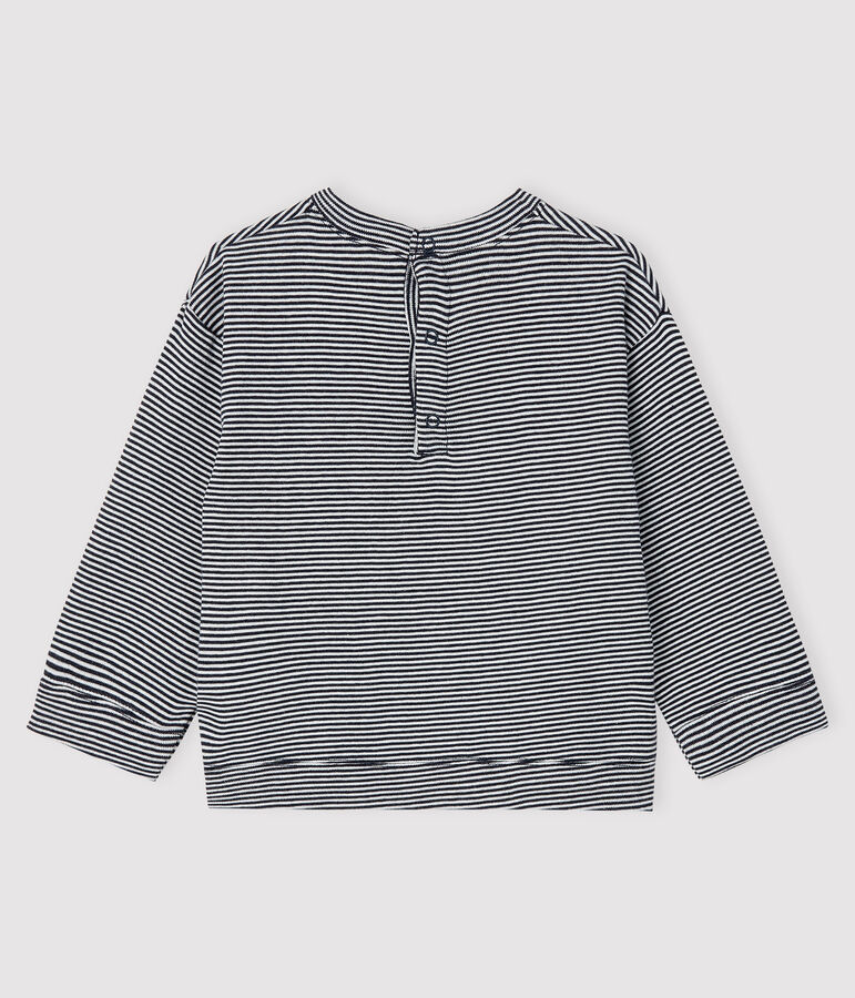 Baby-T-Shirt f&uuml;r Jungen blau/weiss