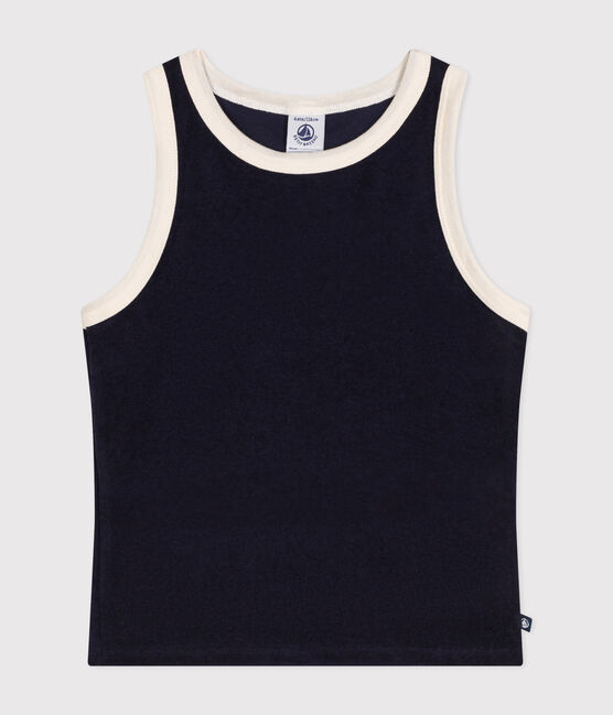 Kinder-Tanktop aus Frottee für Mädchen blau SMOKING