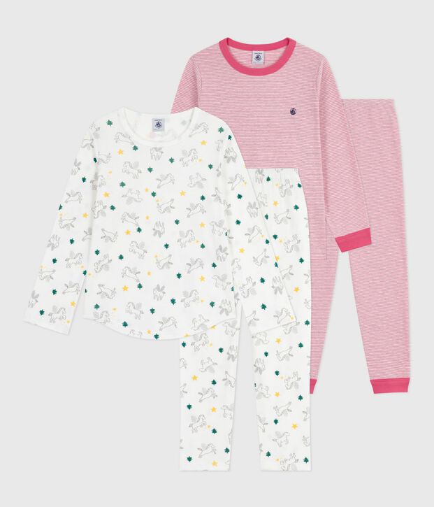 Set Kinder-Pyjamas aus bedruckter Baumwolle vielfarbig