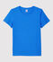 T-Shirt DAS GERADE mit Rundhalsausschnitt aus Bio-Baumwolle für Damen blau BRASIER