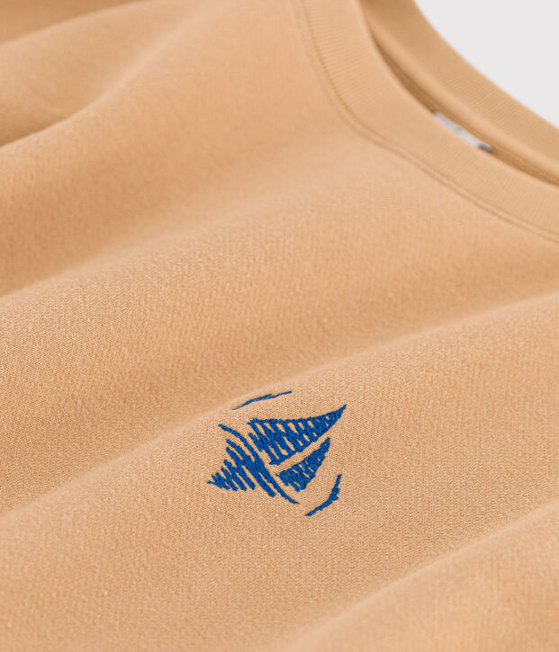 Sweatshirt aus Molton f&uuml;r Damen beige