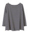 Gestreiftes Damen-Shirt aus schwerem Jersey blau SMOKING/beige COQUILLE