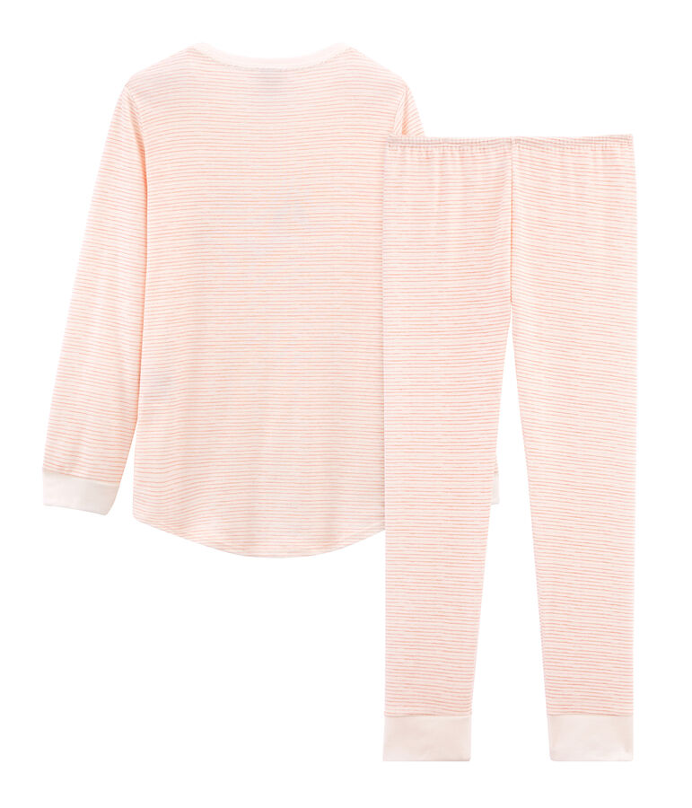 Pyjama f&uuml;r kleine M&auml;dchen weiss MARSHMALLOW/rosa ROSAKO