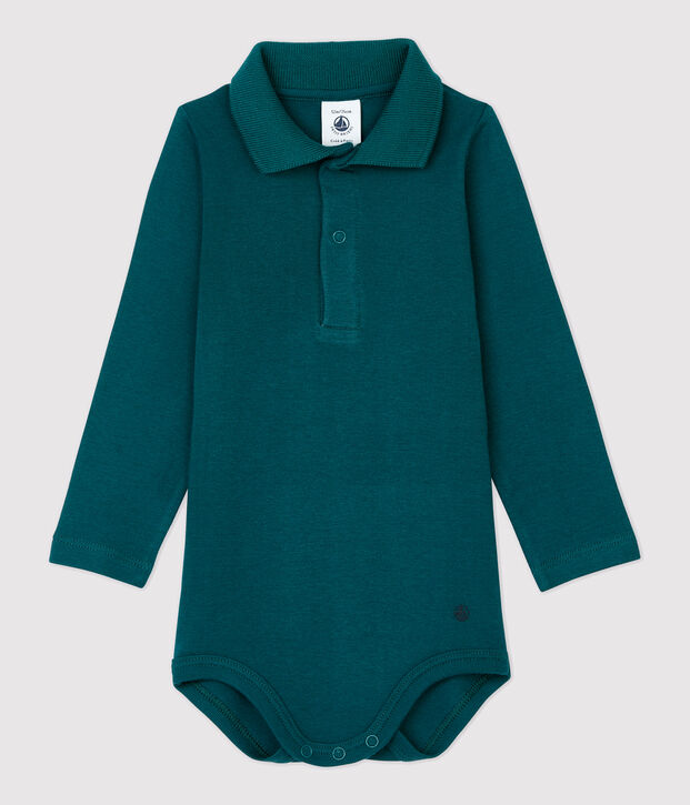 Baby-Body aus Baumwolle. gr&uuml;n