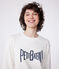 Damen-Sweatshirt aus bedruckter Baumwolle weiss MARSHMALLOW