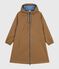 Lange Damen-Regenjacke mit zwei Farben braun ROCHE