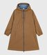 Lange Damen-Regenjacke mit zwei Farben