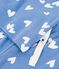 Kinder-Pyjama aus Baumwolle mit weiten Beinen und Herzmotiv blau/weiss