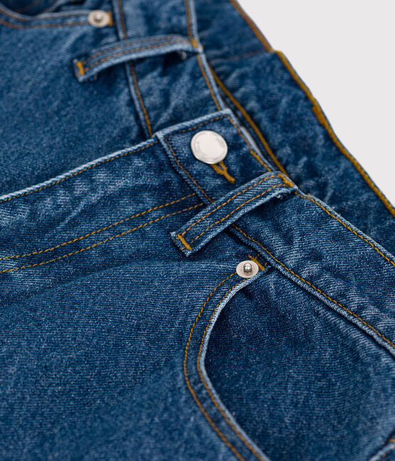 Damen-Hose mit geradem Schnitt aus Denim blau DENIM MOYEN