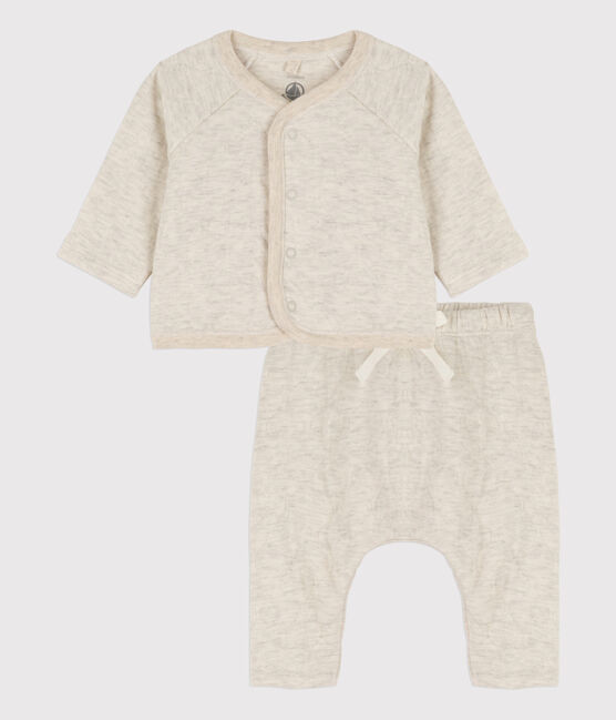 Zweiteiliges Baby-Set aus gesteppter Baumwolle beige MONTELIMAR CHINE