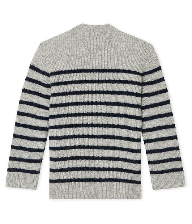 Baby-Kaschmirpullover f&uuml;r Jungen grau/blau