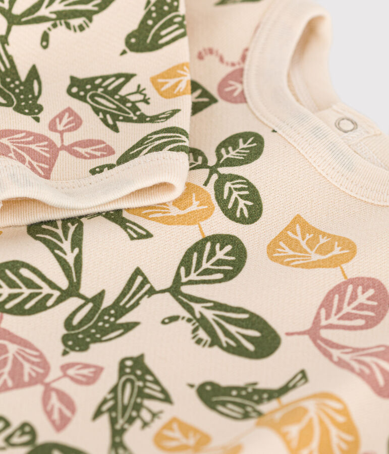 Baby-Sweatshirt aus Molton naturfarben/vielfarbig