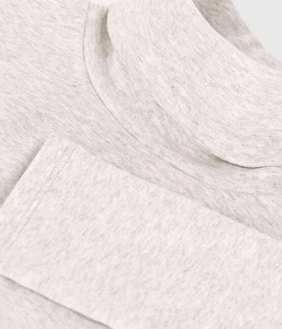 Rollkragenshirt aus BIO-Baumwolle für Damen grau BELUGA CHINE