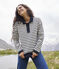 Polo-Streifenshirt aus Baumwolle für Damen weiss MARSHMALLOW/blau SMOKING