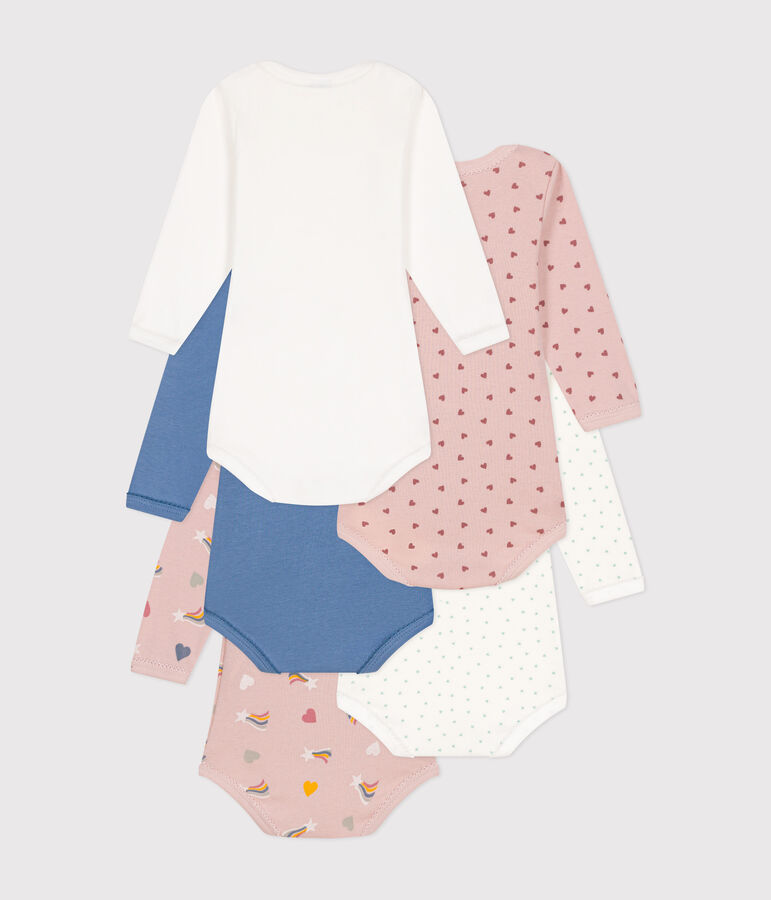 5er-Set lang&auml;rmelige Bodys aus Baumwolle mit Stern- und Herzmotiven f&uuml;r Babys variante 1