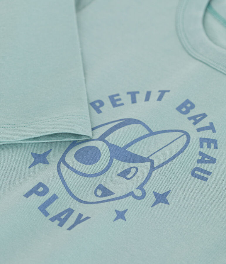 Lang&auml;rmeliges Kinder-T-Shirt aus feinem Jersey f&uuml;r Jungen gr&uuml;n