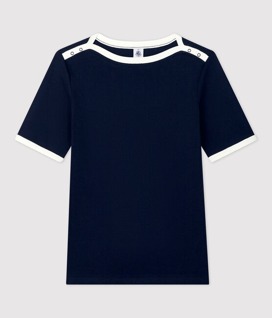 Damen-T-Shirt aus Baumwolle blau SMOKING