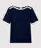 Damen-T-Shirt aus Baumwolle blau SMOKING
