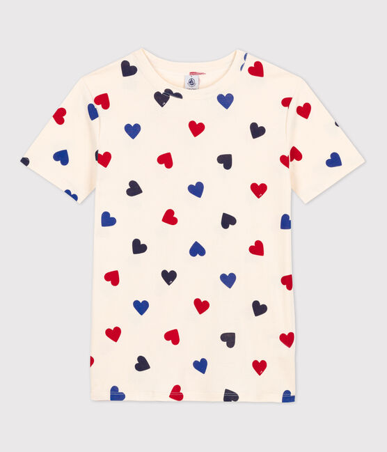 T-Shirt L’ICONIQUE aus Baumwolle mit rundem Ausschnitt für Damen weiss AVALANCHE/ MULTICO
