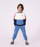 Kinder-Kapuzensweatshirt aus Baumwolle im Colorblock naturfarben/vielfarbig
